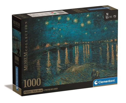 Clementoni Puslespil 1000 brikker Van Goghs maleri Starry Night