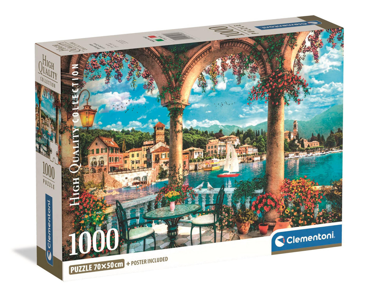 Puslespil HQC Balcony View of Lake Como, 1000 brikker