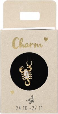 Charms til ørering i lille æske - Stjernetegn Skorpion (24/10-22/11)