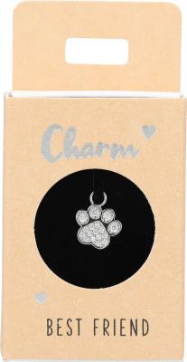 Charms til ørering i lille æske - Best friend (pote)