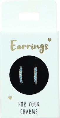 Øreringe Guld med blå sten 02