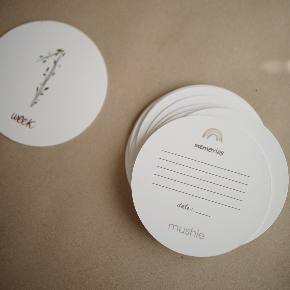 Mushie milestone cards