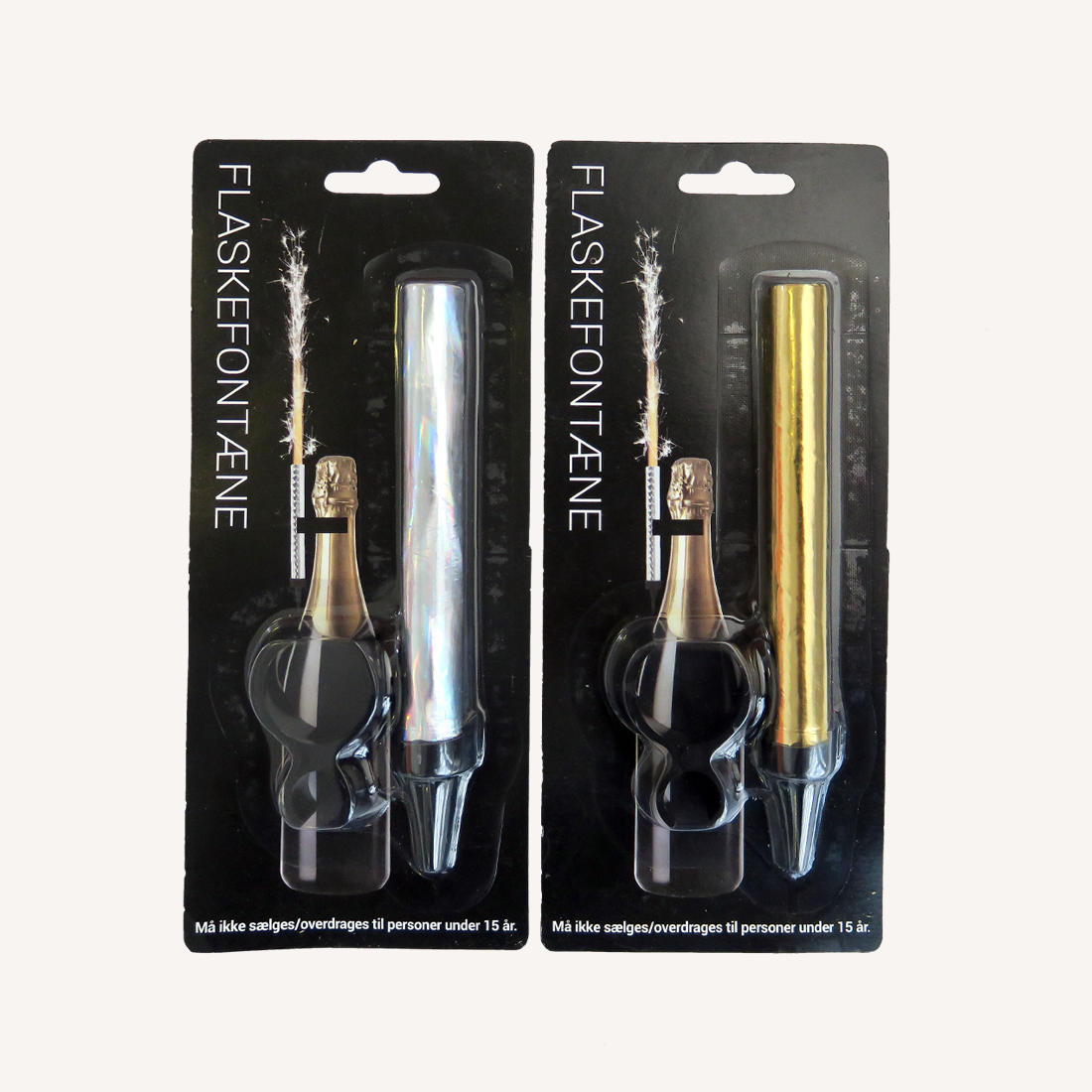 Flaske fontæne i guld eller sølv