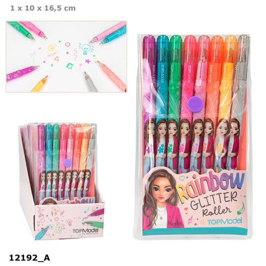 TOPModel Glitter Gelpen sæt m/8 farver