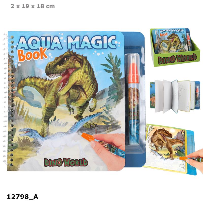 Dino World aqua magisk farvebog