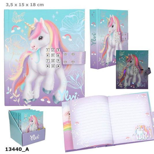 Ylvi dagbog med kode lås