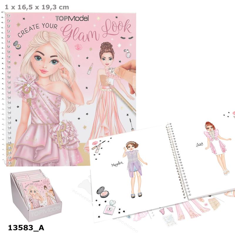 TOPModel Dress Me Up Stickers Malebog GLAM LOOK