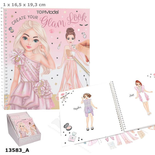 TOPModel Dress Me Up Stickers Malebog GLAM LOOK