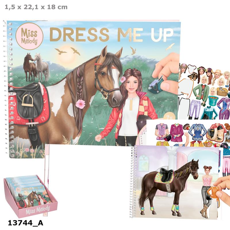 Miss Melody Dress Me Up Stickersbog, bred