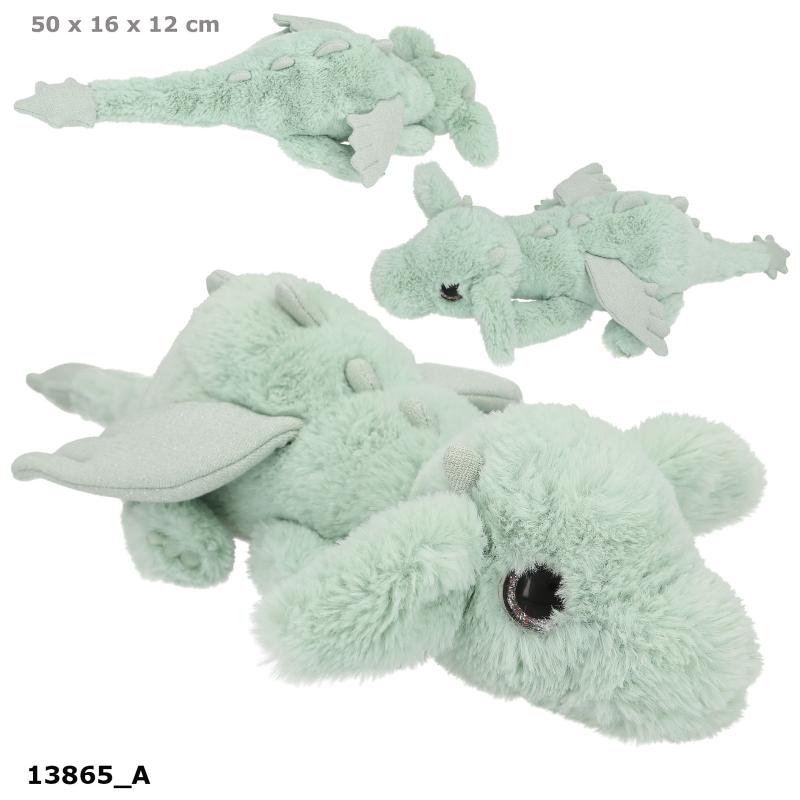 SNUKIS Drageplys m/ glittervinger, grøn