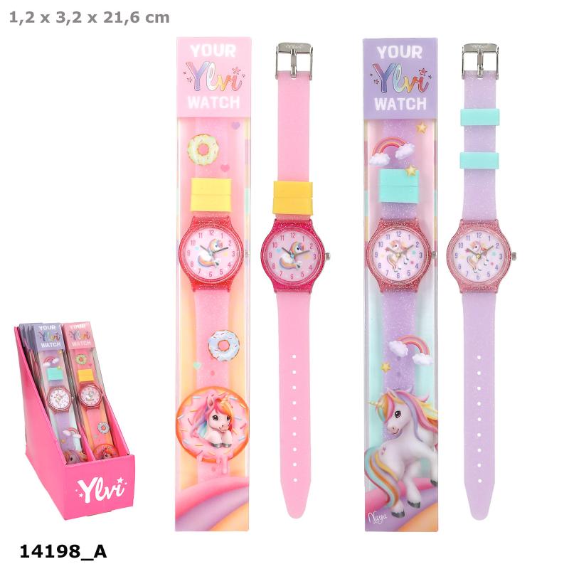 Ylvi glitter silicone armbånds ur