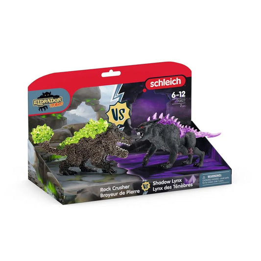 Schleich Eldrador Shadow lynx vs. Rock crusher