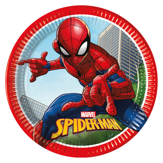 Spiderman paptallerkner 23 cm