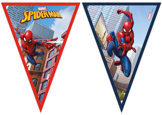 Banner med Spiderman vimpler