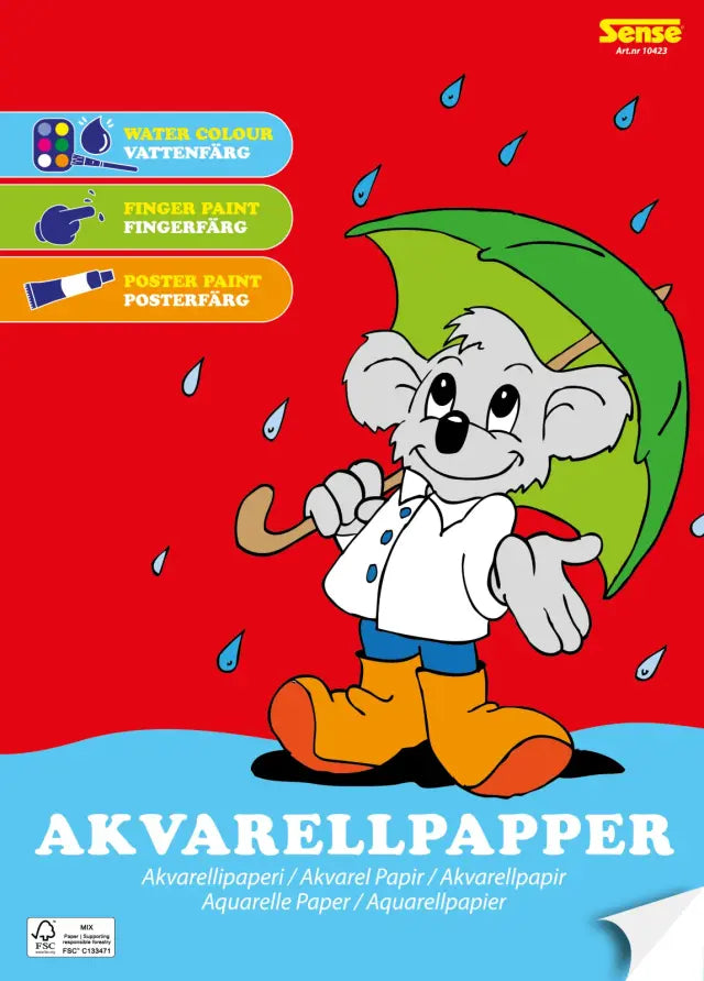 SENSE BØRNE AKVARELBLOK A4