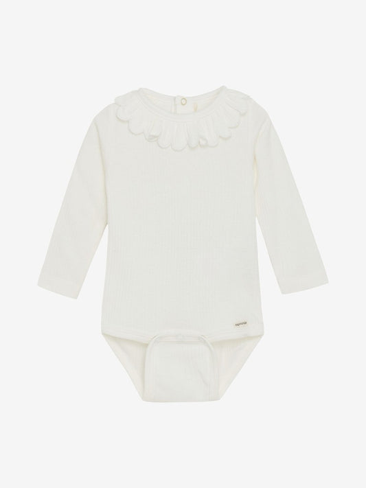 Minymo body hvid med krave 56 cm