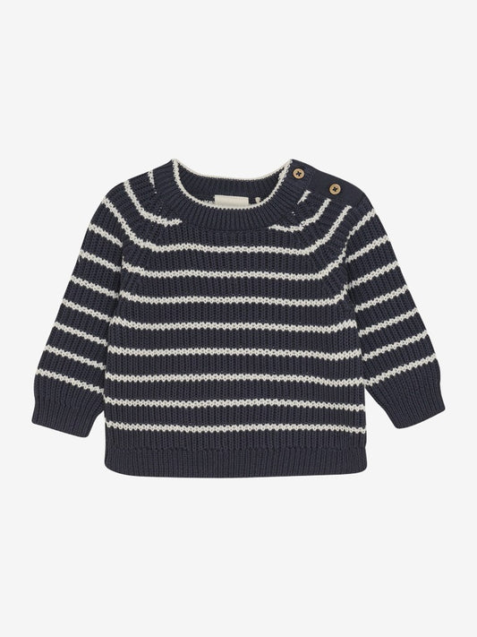 Minymo strikket pullover marineblå 86 cm