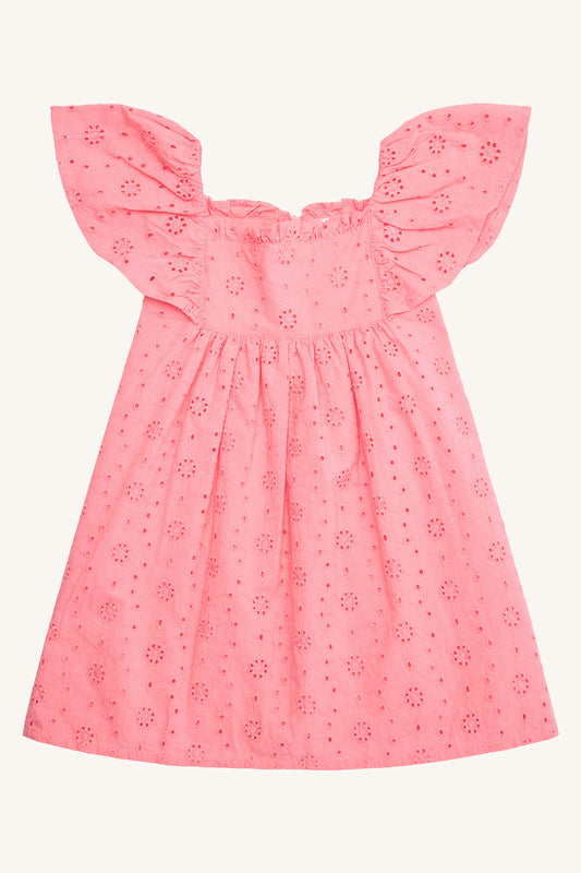 Hust and Claire Anglaise broderi kjole 128 cm