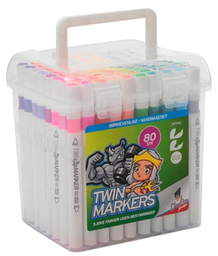 TWIN MARKERS 80 stk. i boks
