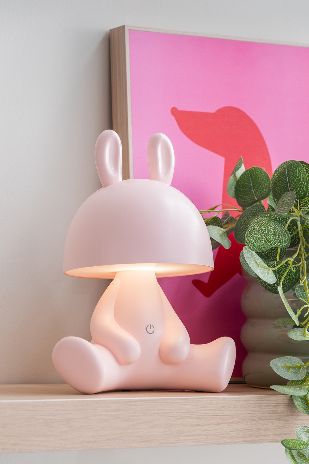 Kanin bordlampe med LED-lys