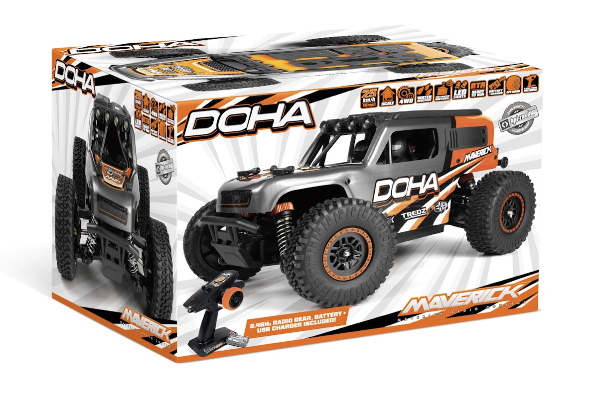 Maverick RC Maverick Doha 1/20 4WD Electric Truck - Orange