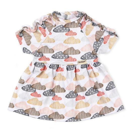 Skrållan Kjole m/skyer 45cm +3år