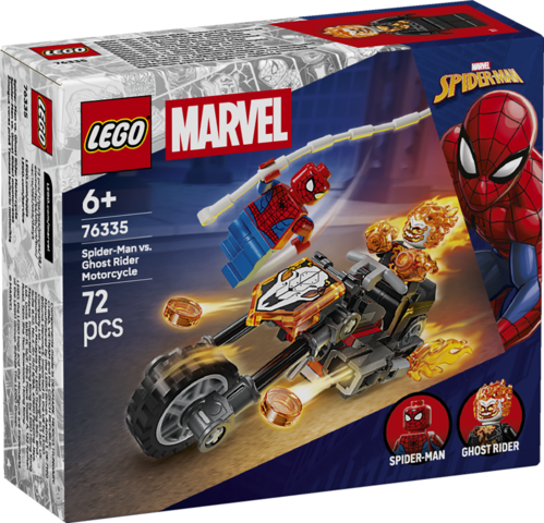 LEGO Marvel Spider-Man mod Ghost Rider på motorcykel 76335