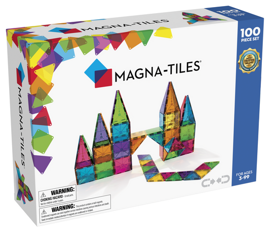 MAGNA-TILES® i klare transparente farver 100 stk