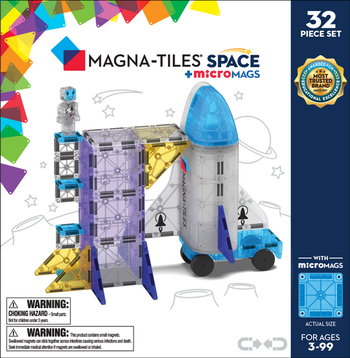 MAGNA-TILES Rumraket 32 dele