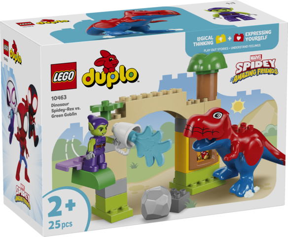 LEGO Duplo Spidey-Rex-dinosaur mod Green Goblin 10463