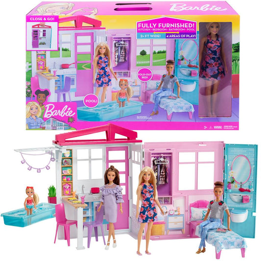 Barbie hus med dukke