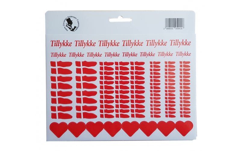 Stickers A5 144 ass flag, hjerter