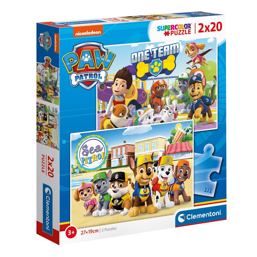 Clementoni Paw Patrol Puslespil 2x20 stk