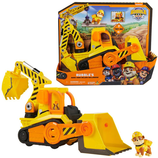 Paw Patrol Rubble And Crew Rubble Deluxe Bulldozer