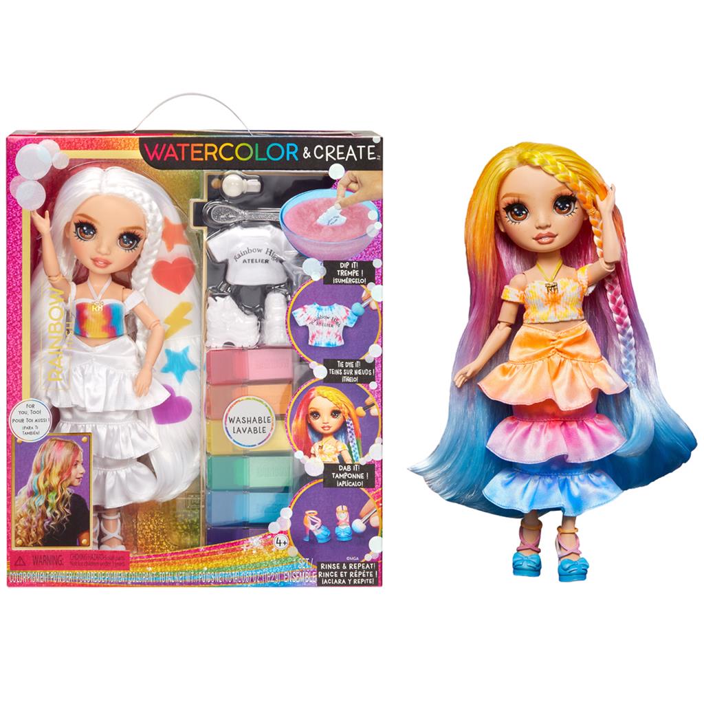 Rainbow High Water Color Dolls Brown Eyes