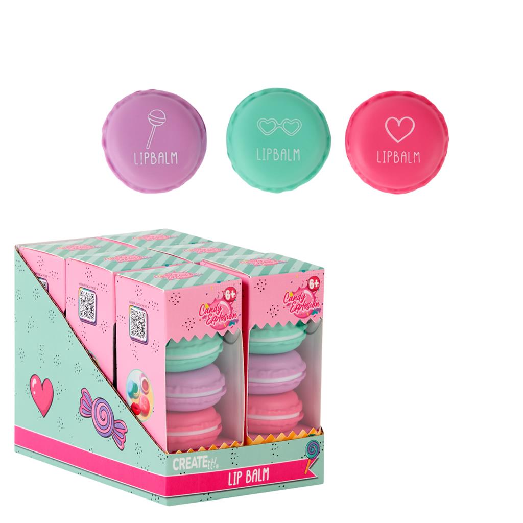 Create It! Candy Lip Balm Macaron 3-Pack