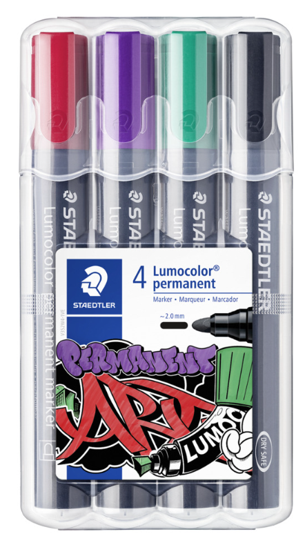 Staedtler Lumocolor permanent markør 4 stk