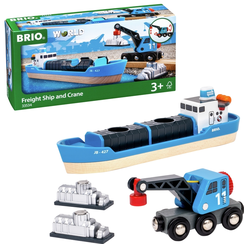 Brio Containerskib med kran 33534