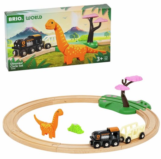 BRIO Tog Cirkelsæt med dinosaur 36098