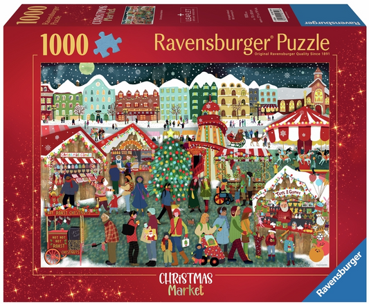 Ravensburger Puslespil Christmas Market 1000 Brikker