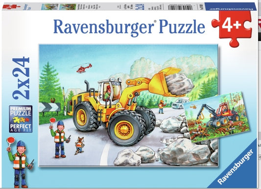 Ravensburger Puslespil Digger At Work 2x24 Brikker