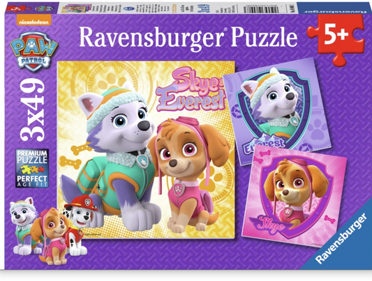 Ravenburger Puslespil Paw Patrol Glamourous Girls 3x49 Brikker