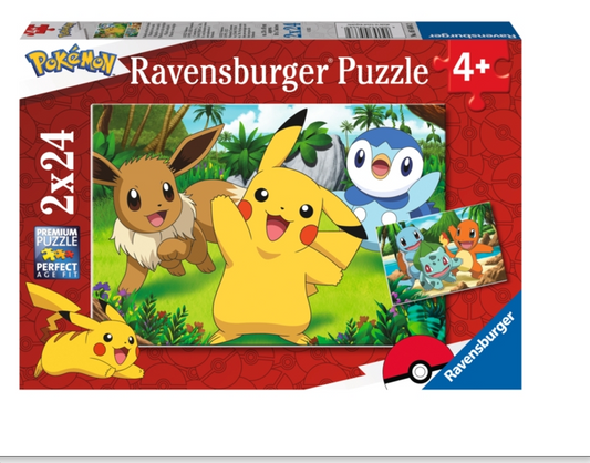 Ravenburger Puslespil Pikachu and pals 2x24p Brikker
