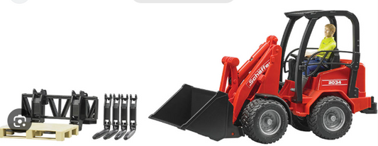 Bruder Schäffer Kompaktlæsser 2630 med figur og tilbehør