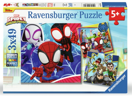 Ravensburger Puslespil Spidey's Adventures 3x49 Brikker