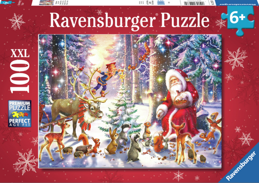 Ravensburger Puslespil Christmas In The Forest 100 Brikker