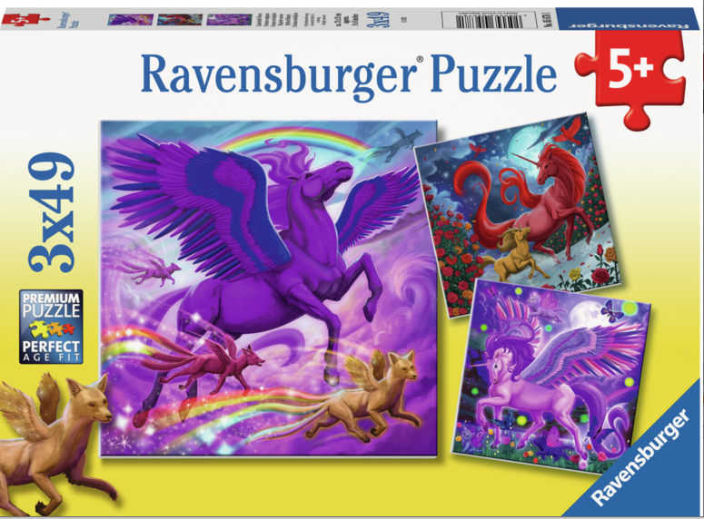 Ravensburger Puslespil Mythical Majesty 3x49 Brikker