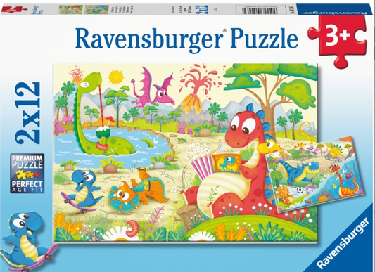 Ravensburger Puslespil My Dino Friends 2x12 Brikker