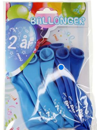 Latex balloner 2 år lyseblå