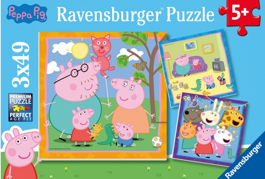 Ravensburger puslespil Gurli gris 3 x 49 brikker